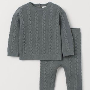 ORGANIC baby exclusive cable knit set